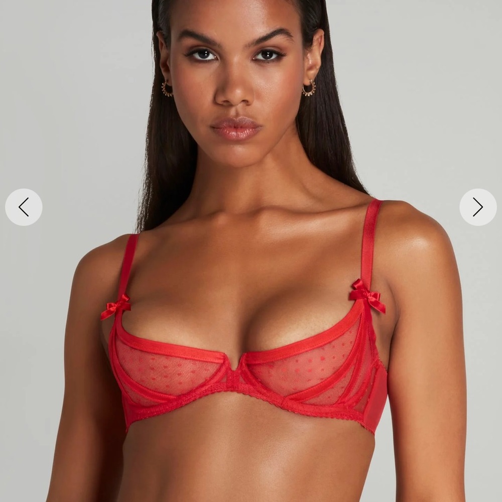36C Ellora Demi cup red lace bra - Agent Provocateur - NWT